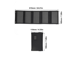 Painel solar dobrável de 5 V e 12 W com saída USB à prova d'água para celular, câmera e laptop.