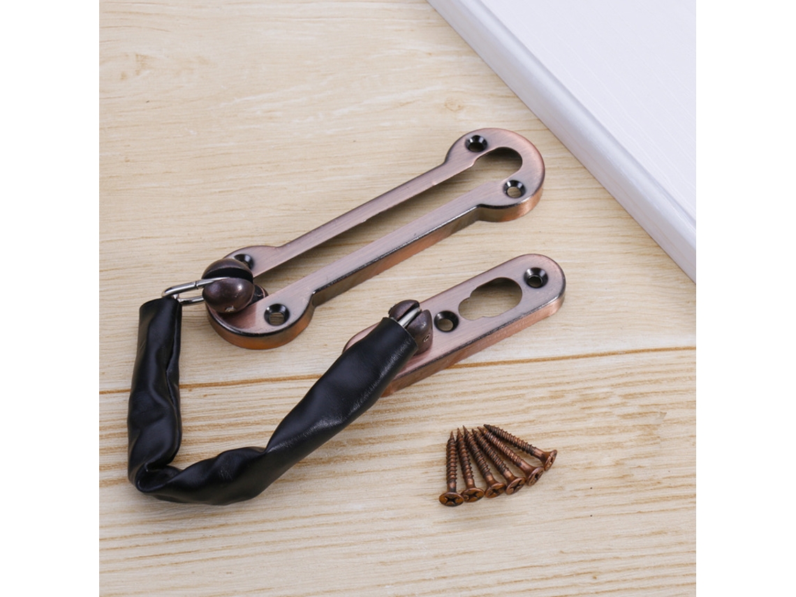 Corrente De Segurança Para Porta, 4 Peças (bronze Vermelho)