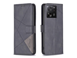 Capa De Celular Em Couro Com Textura De Losango E Fecho Magnético Para Xiaomi 13t / 13t Pro / Redmi K60 Ultra