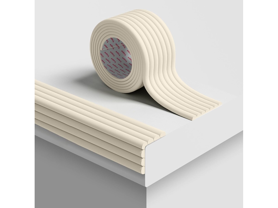 Proteção Cantos Espuma Adesiva 8cm X 10m - Bege - Eifson