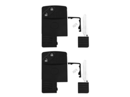 2x Capa/carcaça para Chave Remota Tipo Cartão de 2 Botões Compatível com os Modelos 5, 6, Cx 7, Cx 9, Rx8 e Miata