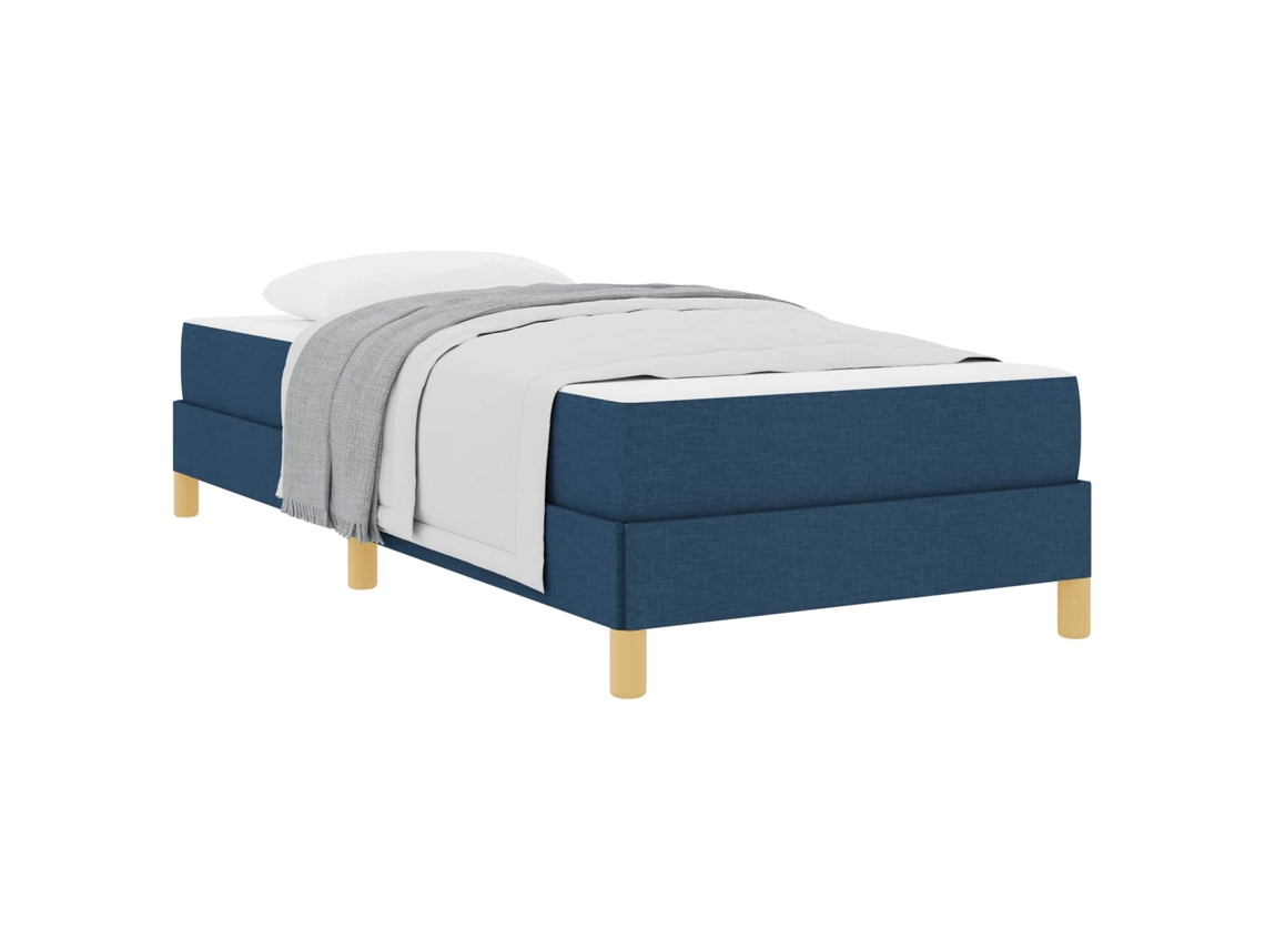Conjunto 1 Cama Box Vidaxl Azul Tecido (80 X 200 Cm)