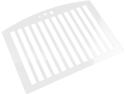 Régua escolar Villcase feita de plástico branco, leve e fácil de transportar, ideal para estudantes e salas de aula de desenvolvimento.