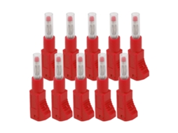 10pcs Conectores Platano Telescópicos 4mm Cat Ii 600v 32a Com Capa De Pe Para Equipamentos Industriais Segurança 3c Digital Vermelho