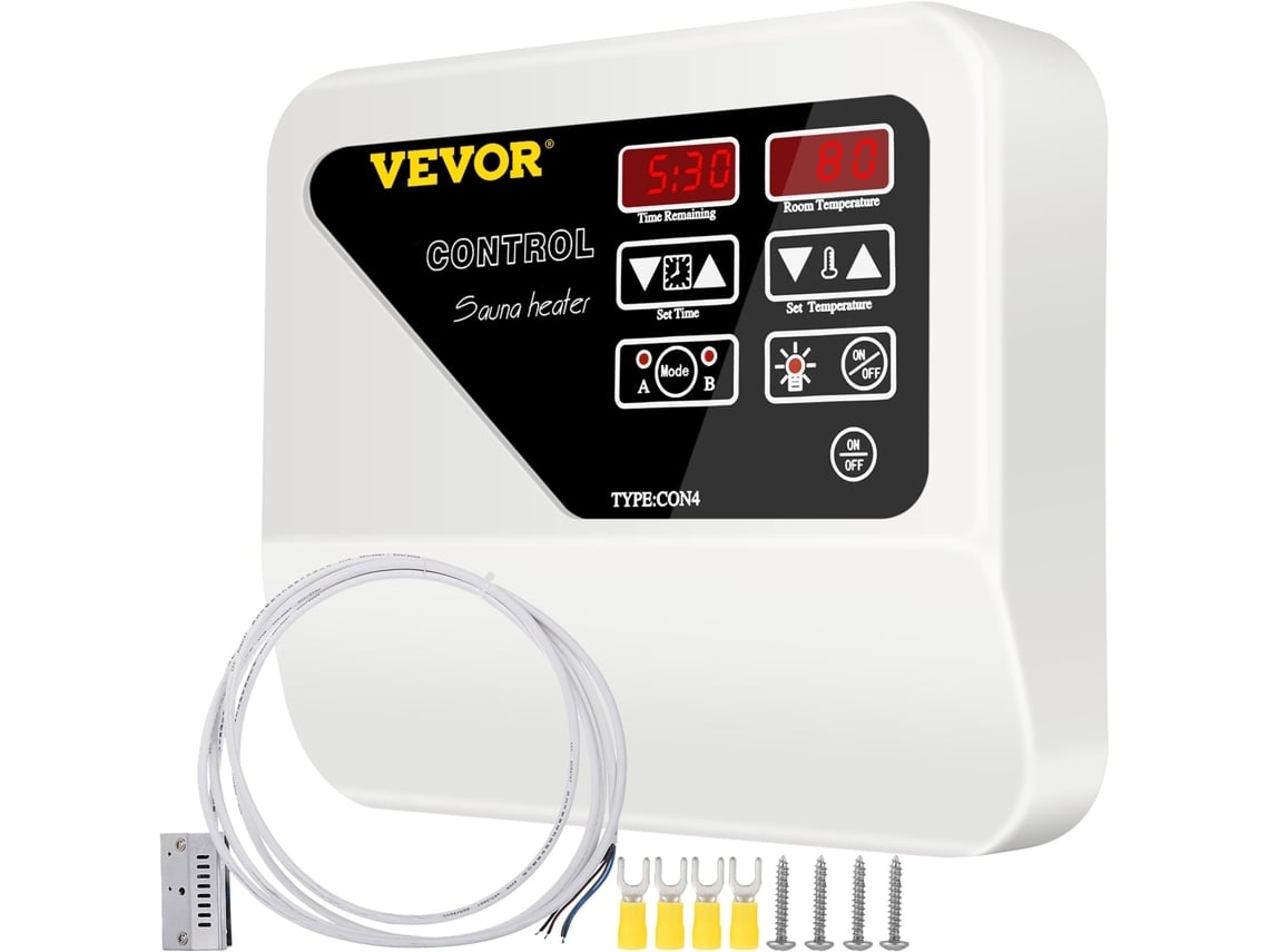 Controlador Externo Elétrico para Aquecedor de Sauna 3-9Kw com Sensor de Temperatura 380V-415V Suporte VEVOR (Outlet Grade A)