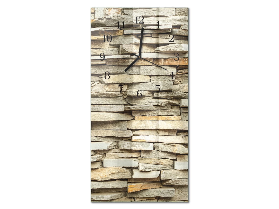 Relógio De Parede De Vidro Cinzento Espelharte (30x60 Cm)