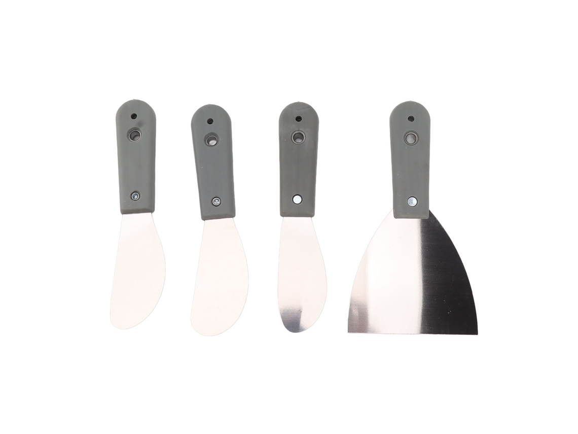Espátulas de aço inoxidável (conjunto de 4 peças, antiderrapantes e resistentes a ferrugem)