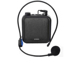 Amplificador de voz, sistema de PA recarregável com microfone com fio para professores, guias turísticos e muito mais, Slowmoose (preto)