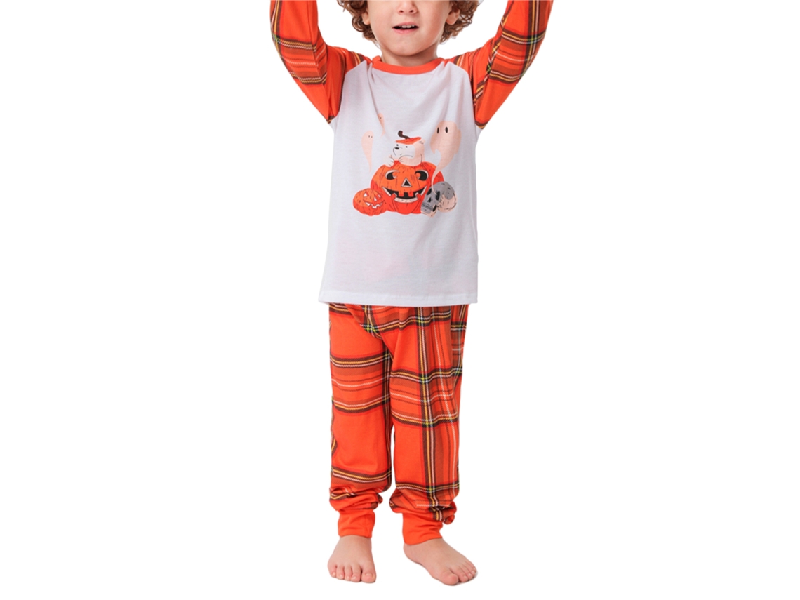 Pijama Família Laxiscreed Halloween Com Estampa De Abóbora Para Bebé De 12 Meses