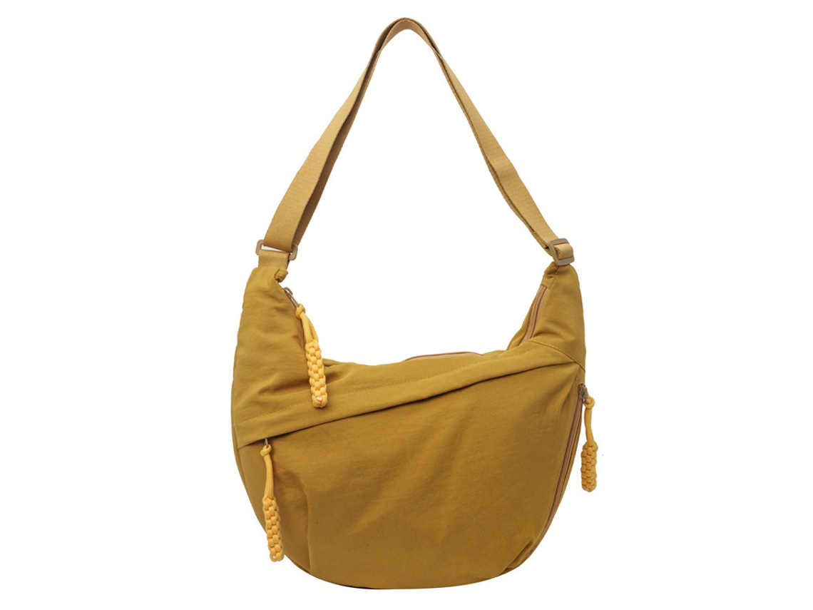 Bolsa Dumpling MISSCA Transversal, Grande Capacidade, para Uso Diário, Amarela