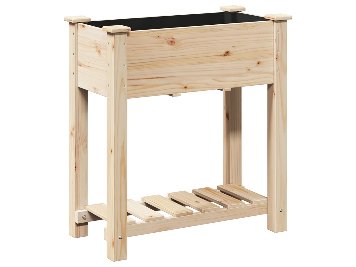 Conjunto 1 Vaso De Jardim Vidaxl Bege Abeto Chinês (71 X 37 X 76,5 Cm)