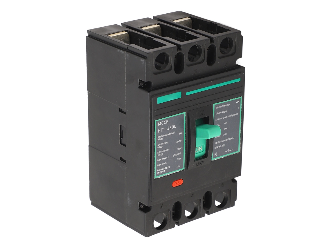 Veloriskku interruptor de Circuito de Caixa Moldeada Mccb 3p 250a 400v para Proteção de Baterias Solares S/MARCA