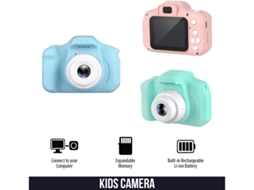 Câmera digital infantil 1080p com tela colorida de 2,0" e slot para cartão Micro SD para crianças (cartão SD de 32 GB incluído) Cinza Yizhood