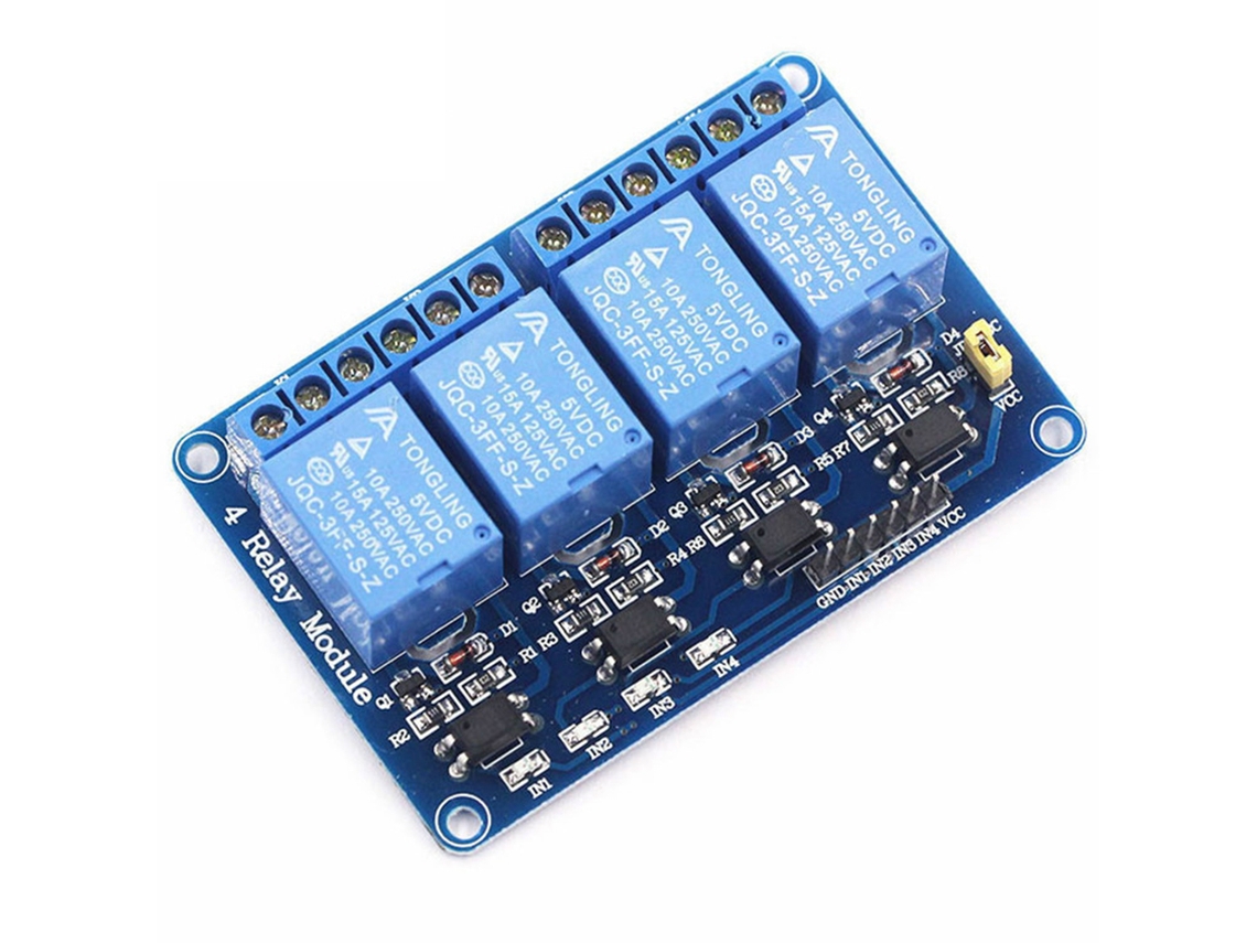 Relé De 4 Canais (projeto De Placa Azul Com Isolamento Por Optoacoplador)