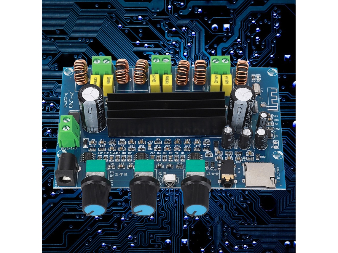 Laxiscreed Amplificador De Áudio Digital Com Bluetooth De Alta Potência E 2.1 Canais