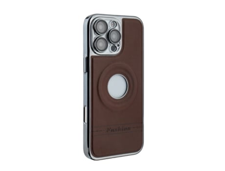 Capa Magsafe Premium Couro 16 Plus-Marrom-ZT-3221