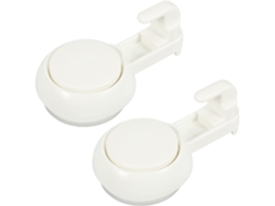Toyvian Conjunto De 2-ganchos Ventosa Para Banheiro, Brancos, Em Abs, Reutilizáveis, Para Pendurar Na Parede, Ideal Para