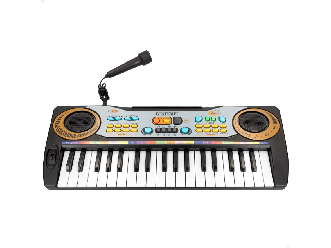 Teclado de Piano Infantil 37 Teclas Multifunción con Micrófono