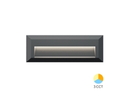 Aplique de parede LED VEKTA-B 3em1 3W 180lm IP65 Cinza