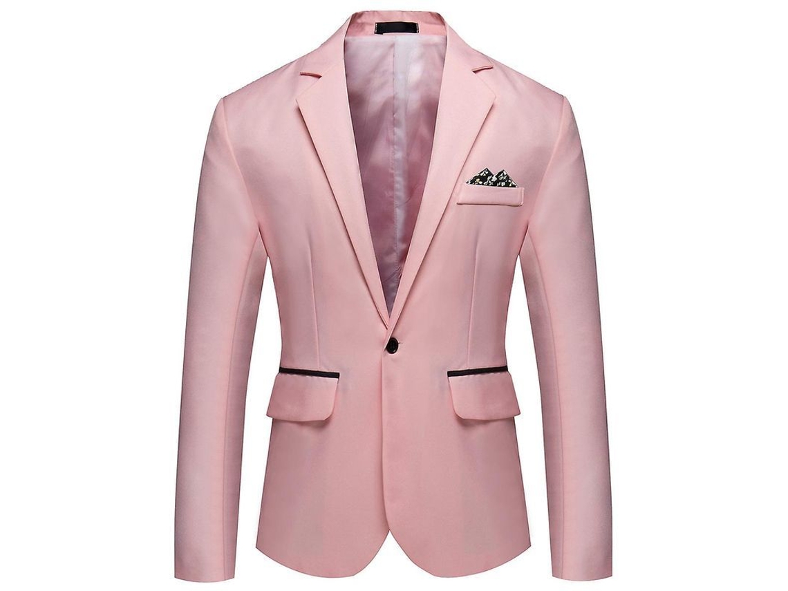CHAQUETA CASUAL MYSTDIY com Botão Solteiro e Solapa Aumentada, Estilo Jovem e Popular