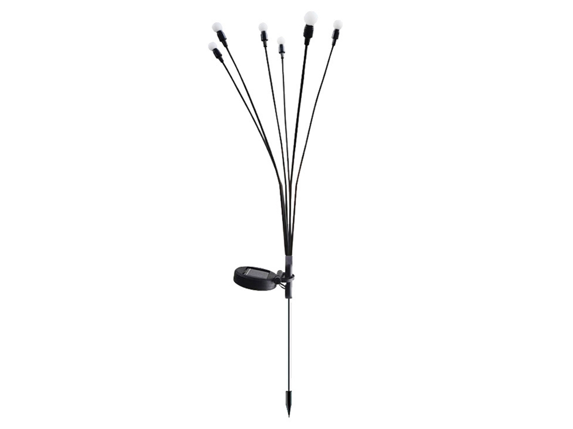 2026 2 Pacotes Lampadas Vagalumes Solares com 6 Cabeças para Jardim