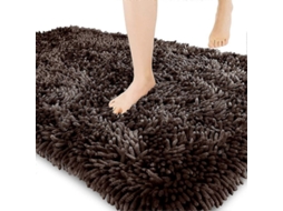 almofada de Banheiro Anti derrubada Macia Extra Grossa 40x120cm Marrom Super Absorvente