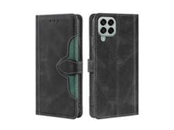Capa De Couro Pu Com Fecho Magnético E Costura Para Samsung Galaxy M33 5g
