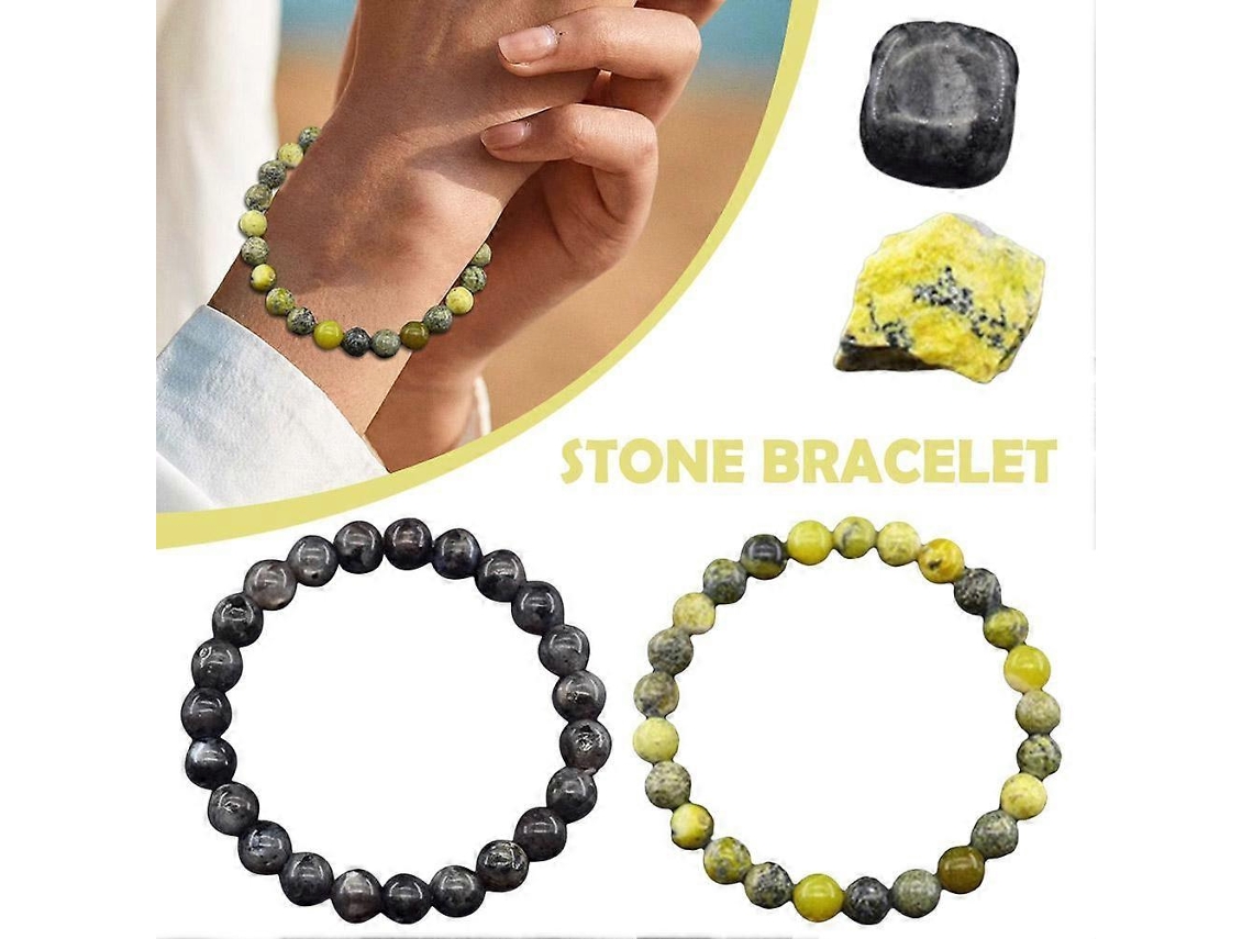 Pulseira Nova Com Contas De Cristal De 8 Mm Em Cordão Elástico. Nostalgia88