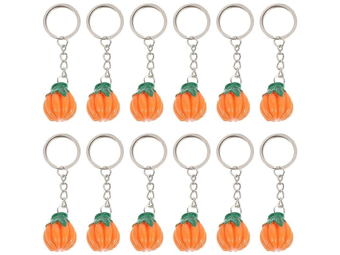 12 Chaveiros de Abóbora para Halloween, presente decorativo Nova Line S/MARCA
