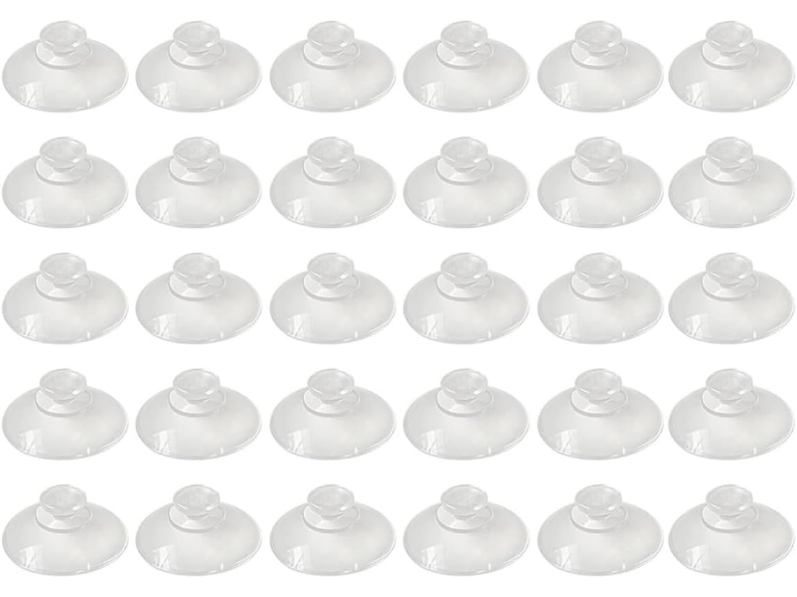 Ventosas Compactas De Plástico Branco Happyyami 30mm, Pacote Com 100 Unidades, Fáceis De Instalar Para Uso Doméstico E