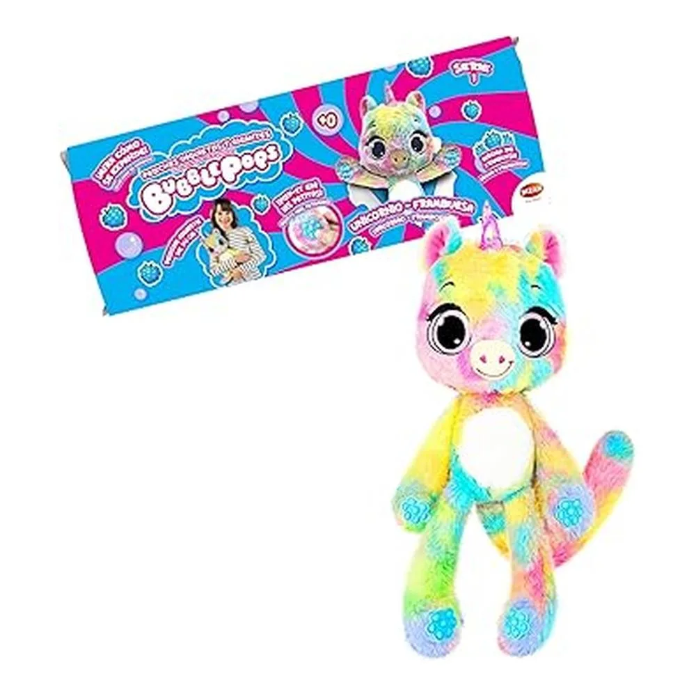 Bizak Bubble Pops Peluche Unicornio Frambuesa, Aroma Dulce 64492004 Unic.fram Bizakp25