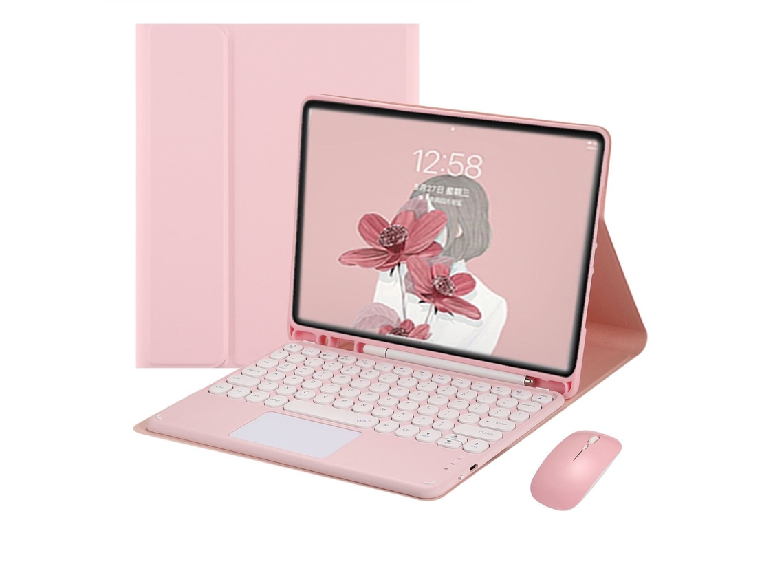 Lurelia Capa Com Teclado Bluetooth Para Ipad Mini2 Com Touch E Bandeja Para Caneta, Azul Celeste