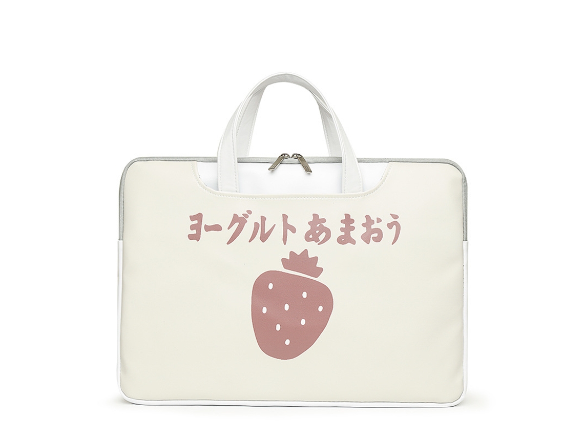 Linda bolsa para laptop de desenho animado para Cuich de 13 polegadas (morango)