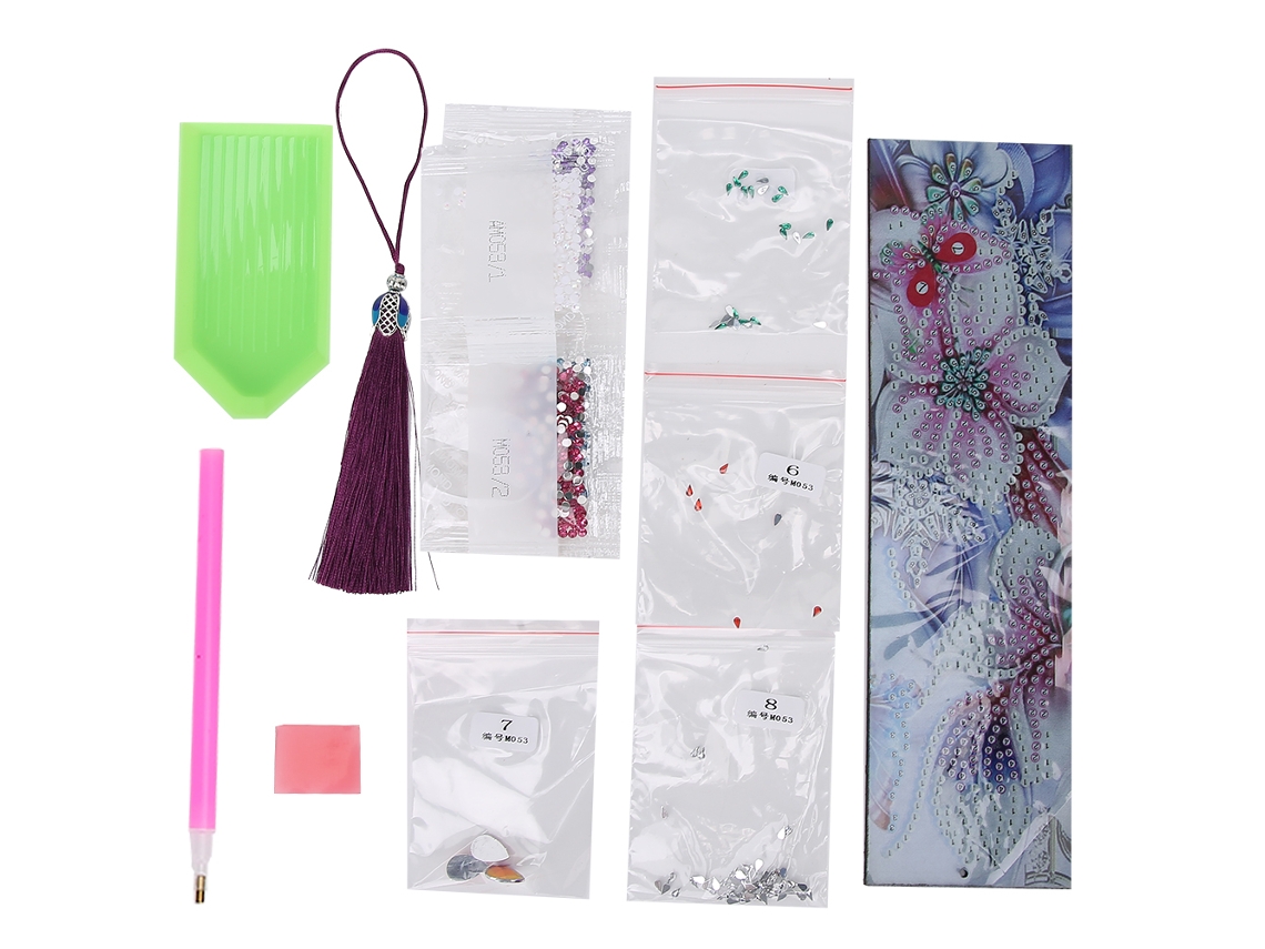 Marcador de Livro Diy Pintura de Diamantes Couro Presente