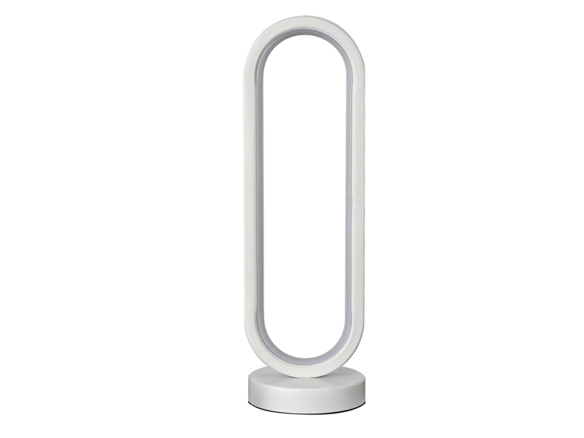 Lâmpada de Mesa Oval Led 3W Usb, Regulável, Cuidado Ocular, para Quarto e Escritório, Branca