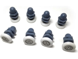 10 Rodillos de Porta de Chuveiro, Diâmetro 20mm, Material Aço, Plástico, Rolamento, Substituição | S/MARCA