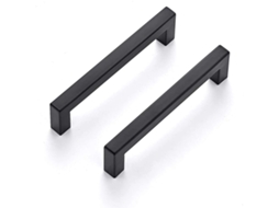 Conjunto de 10 Puxadores Pretos 160 Mm para Armários Cozinha, Puxadores de Aço Inoxidável para Gavetas e Guarda, Roupas, Design Moderno BRILVIBERA