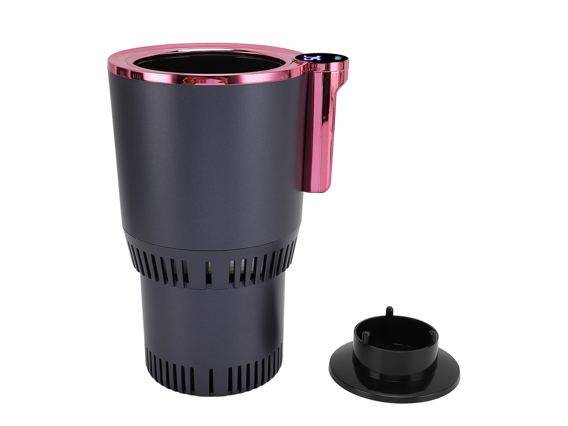 Aquecedor e Refrigerador de Copo para Carro 2 em 1, com Suporte e Tela LCD, Roxo | S/MARCA