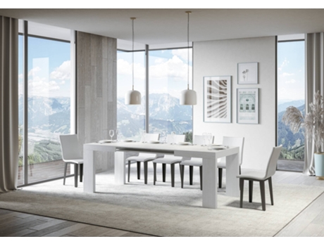 Mesa de Refeição ITAMOBY Roxell (90x130/390 - Painéis em Melamina - Freixo Branco)