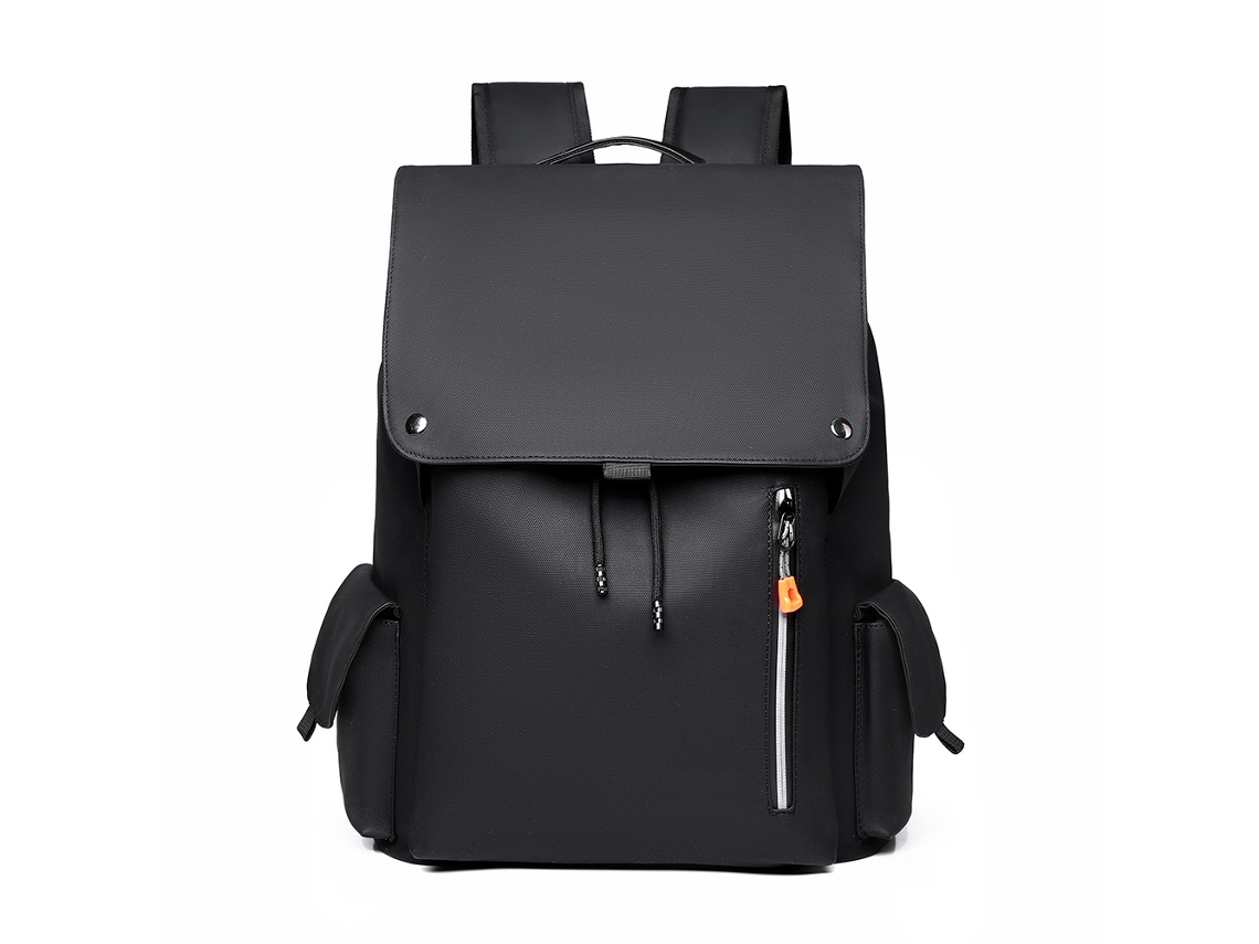 Mochila Preta, Leve, Simples E Com Grande Capacidade Para Viagens.