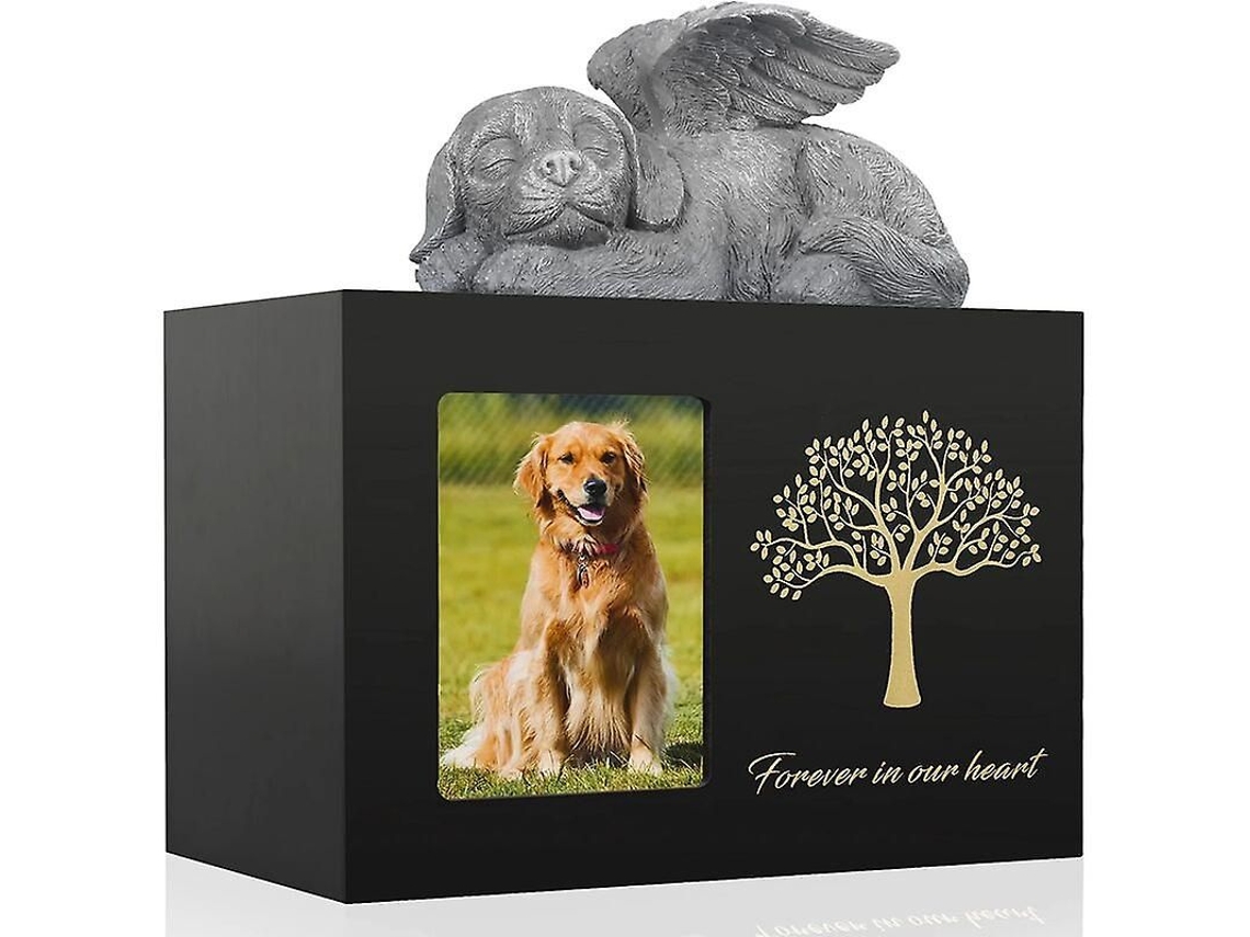 Urna Funerária para Cães em Madeira Preta com Compatível com Urnas para Cinzas | S/MARCA