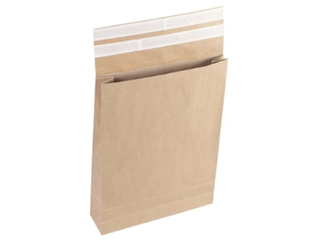 Vereinigte Papierwarenfabriken Faltentaschen Classic Doppelfixverschluss Din B4 Ohne Fenster Braun Mit 5.0 Cm Falte (2f