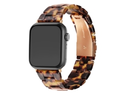 Pulseira De Resina Para Apple Watch 10, Samsung Galaxy Watch 7, Smartwatch Estilo Cerâmica Transparente, Padrão