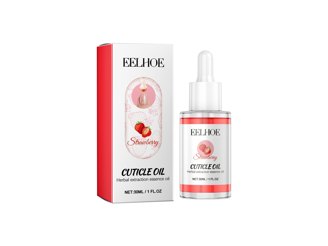 Óleo de Cuidado para Unhas com Morango, Repara, Hidrata e Remove Pele Morta, Clareando as Unhas LAXISCREED