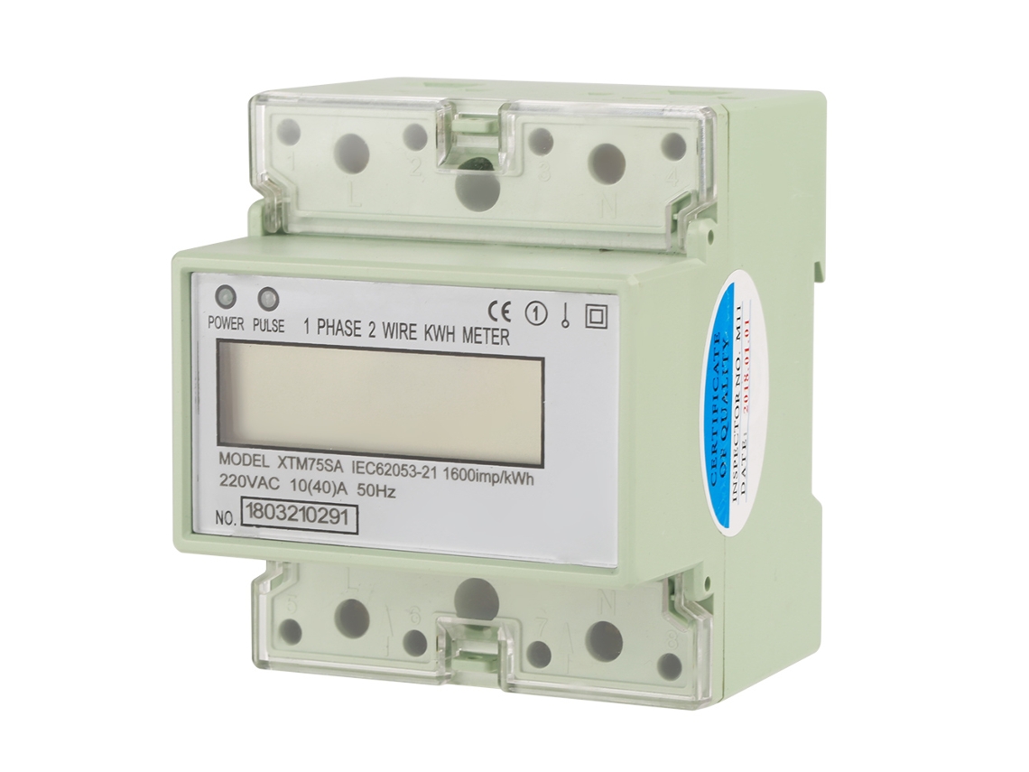 Medidor Elétrico Digital Monofásico 220v 10a Din rail Kwh 2 Fios | S/MARCA