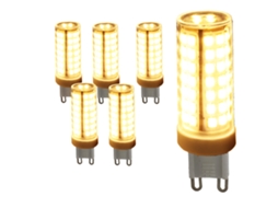 Pacote Com 6 Lâmpadas Led G9 Tubulares 6w 3000k Luz Quente Eficiência E Durabilidade Alpinaluz