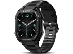 Smartwatch 1.69 3atm Prova Dágua Fitness Com Pressão Arterial Frequência Cardíaca Passos 20 Modos Esportivos Para Homens Preto Bestvite