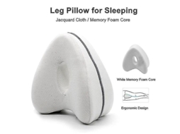Almohada Ortopédica Corazón Para Piernas Con Soporte De Rodilla Memory Foam 400tc Cojín Cuerpo Bm67-1 Blanco