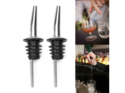 2 Peças de Rolha de Garrafa em Aço Inoxidável com Bico Dosador para Vinho BRILVIBERA
