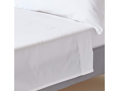 Homescapes White Organic Cotton Flat Sheet 400 Thread Count, 178 X 255 Cm